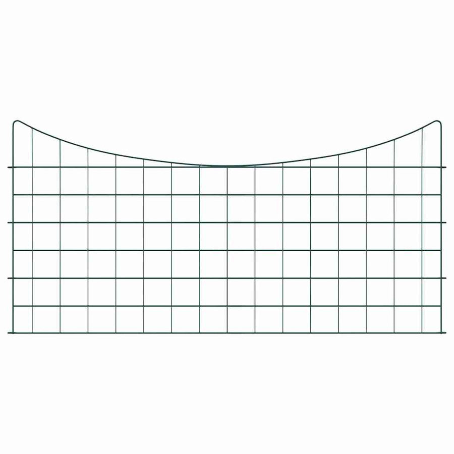 Vijverhekken Set 5 pcs Groen 100 x 50 cm Staal