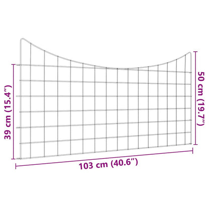 Vijverhekken Set 5 pcs Groen 100 x 50 cm Staal