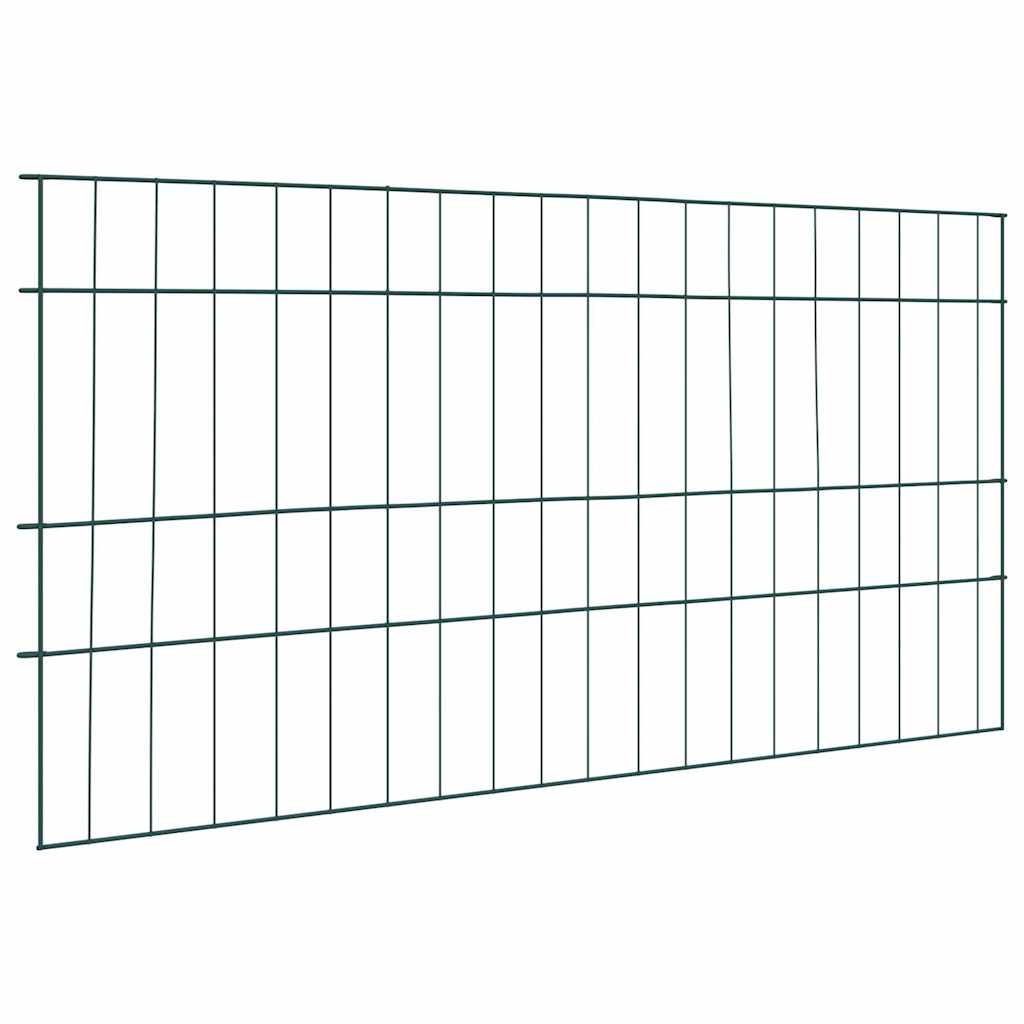 Vijverhekken Set 5 pcs Groen 100 x 50 cm Staal