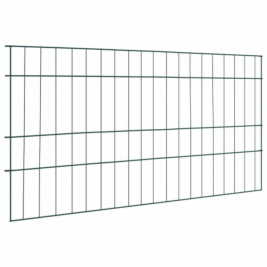 Vijverhekken Set 5 pcs Groen 100 x 50 cm Staal