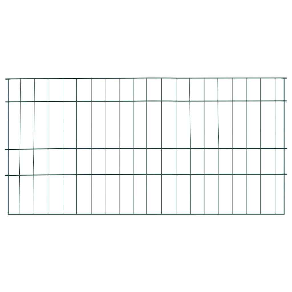 Vijverhekken Set 5 pcs Groen 100 x 50 cm Staal