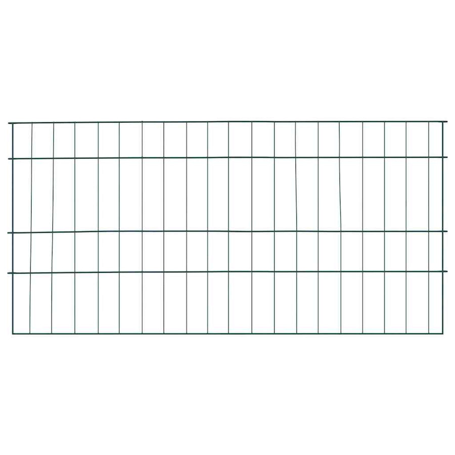 Vijverhekken Set 5 pcs Groen 100 x 50 cm Staal