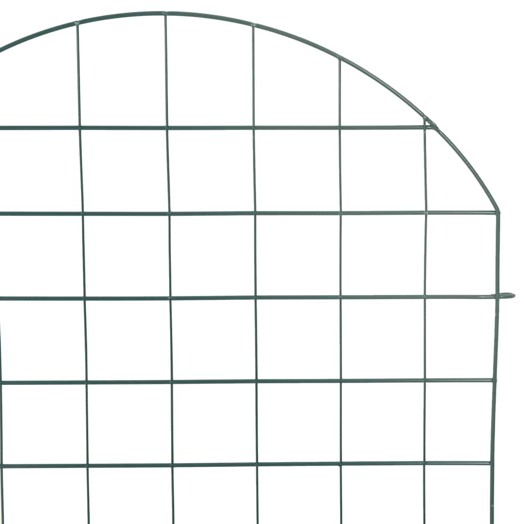 Vijverhekken Set 8 pcs Groen 50 x 80 cm Staal
