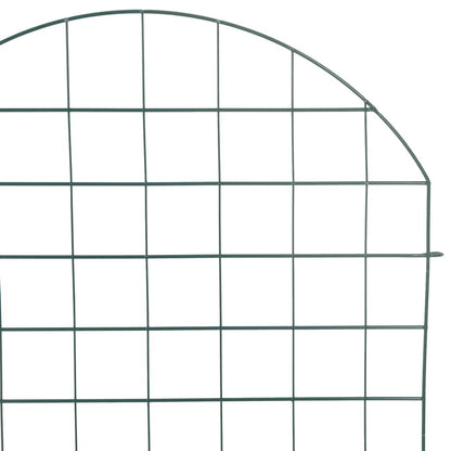 Vijverhekken Set 8 pcs Groen 50 x 80 cm Staal