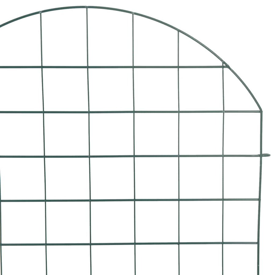 Vijverhekken Set 8 pcs Groen 50 x 80 cm Staal