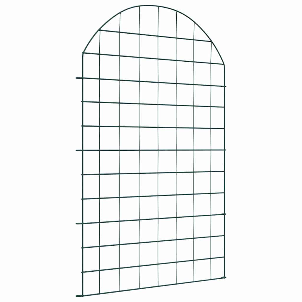 Vijverhekken Set 8 pcs Groen 50 x 80 cm Staal