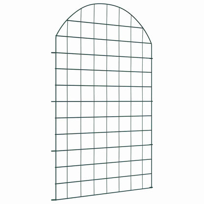 Vijverhekken Set 8 pcs Groen 50 x 80 cm Staal