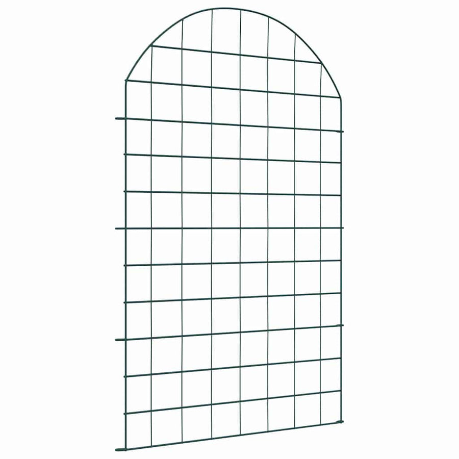 Vijverhekken Set 8 pcs Groen 50 x 80 cm Staal
