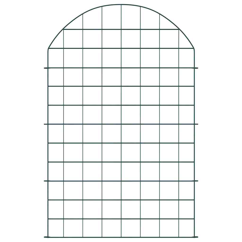 Vijverhekken Set 8 pcs Groen 50 x 80 cm Staal