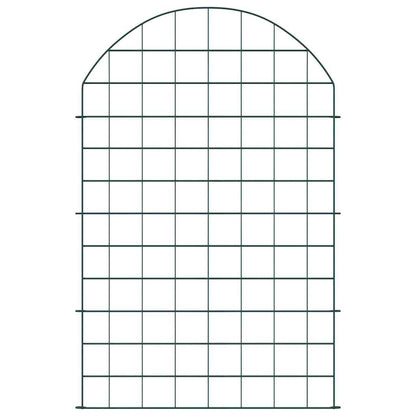 Vijverhekken Set 8 pcs Groen 50 x 80 cm Staal