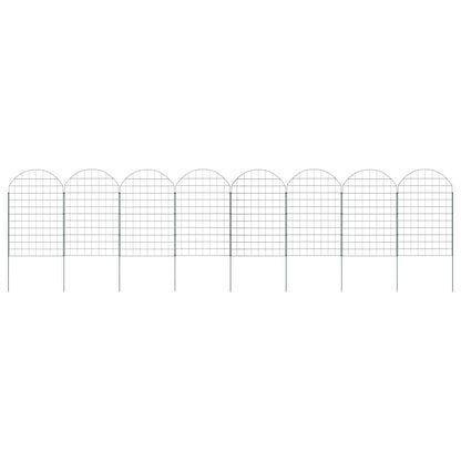 Vijverhekken Set 8 pcs Groen 50 x 80 cm Staal
