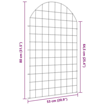 Vijverhekken Set 8 pcs Groen 50 x 80 cm Staal