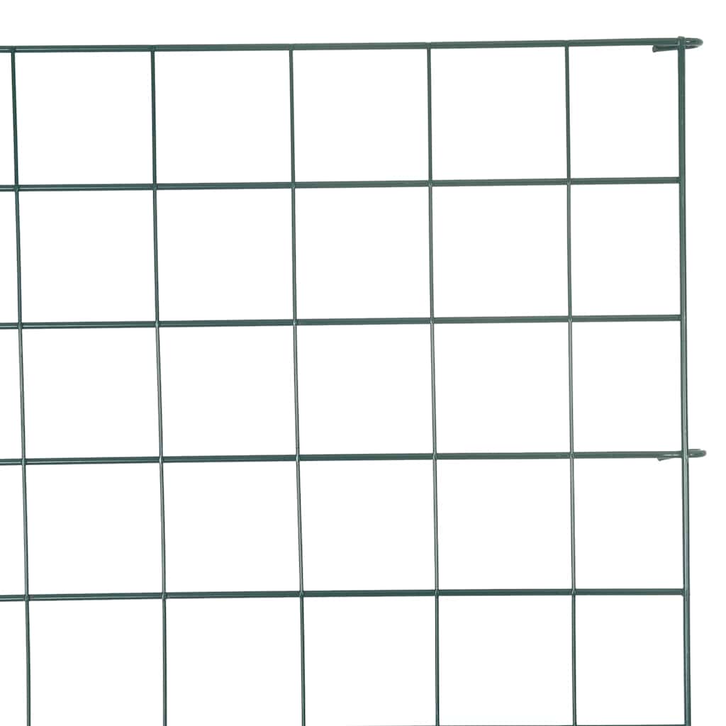 Vijverhekken Set 8 pcs Groen 50 x 80 cm Staal