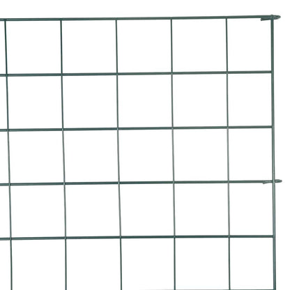 Vijverhekken Set 8 pcs Groen 50 x 80 cm Staal