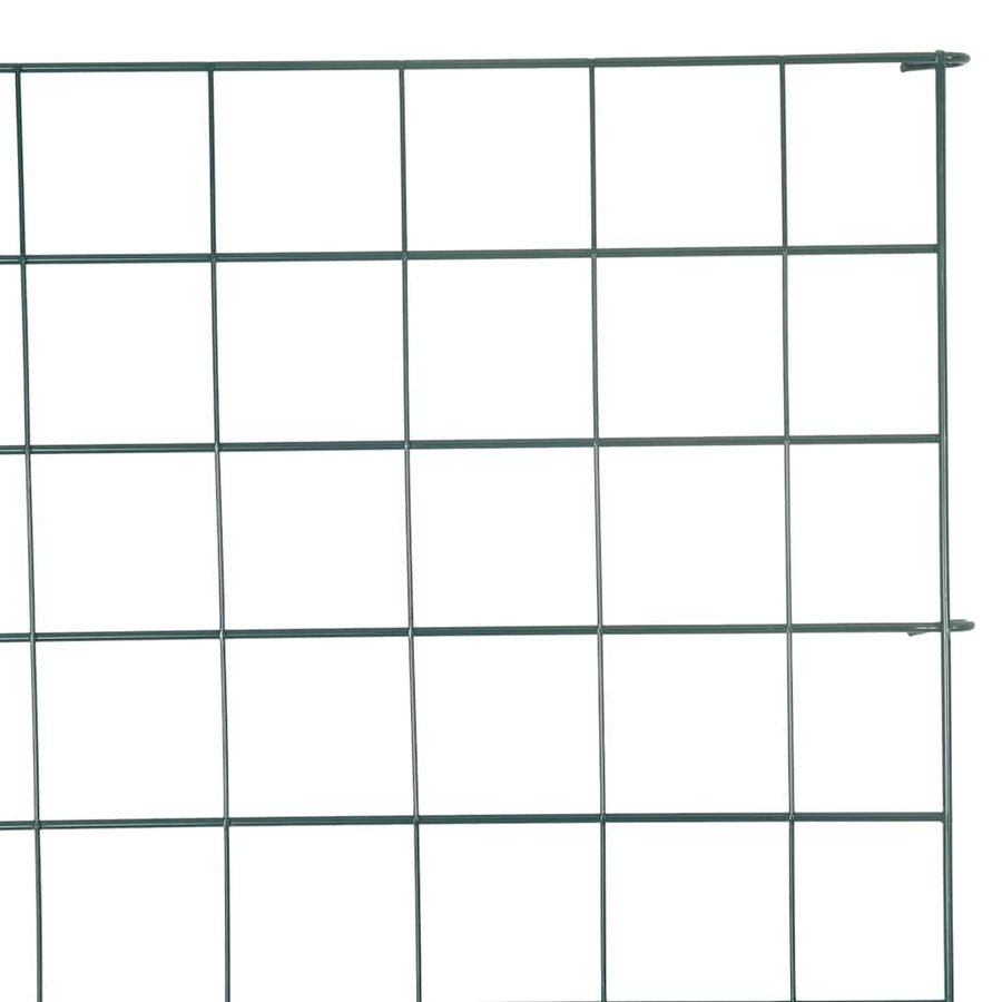 Vijverhekken Set 8 pcs Groen 50 x 80 cm Staal