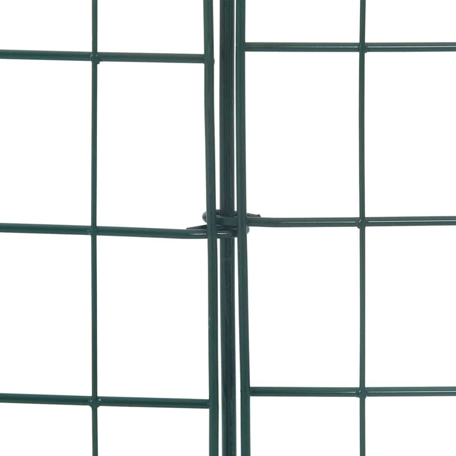 Vijverhekken Set 8 pcs Groen 50 x 80 cm Staal