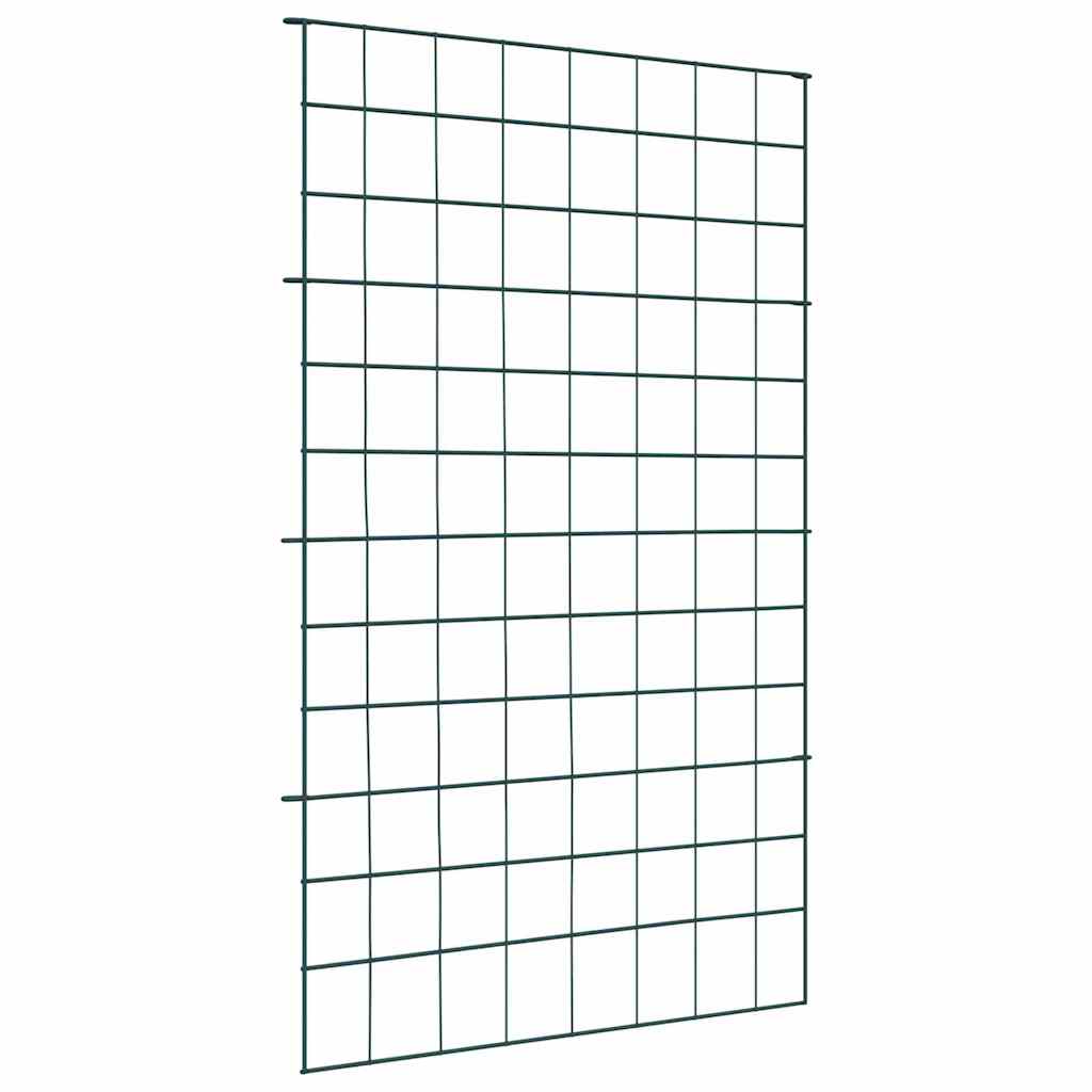 Vijverhekken Set 8 pcs Groen 50 x 80 cm Staal