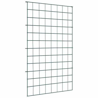 Vijverhekken Set 8 pcs Groen 50 x 80 cm Staal