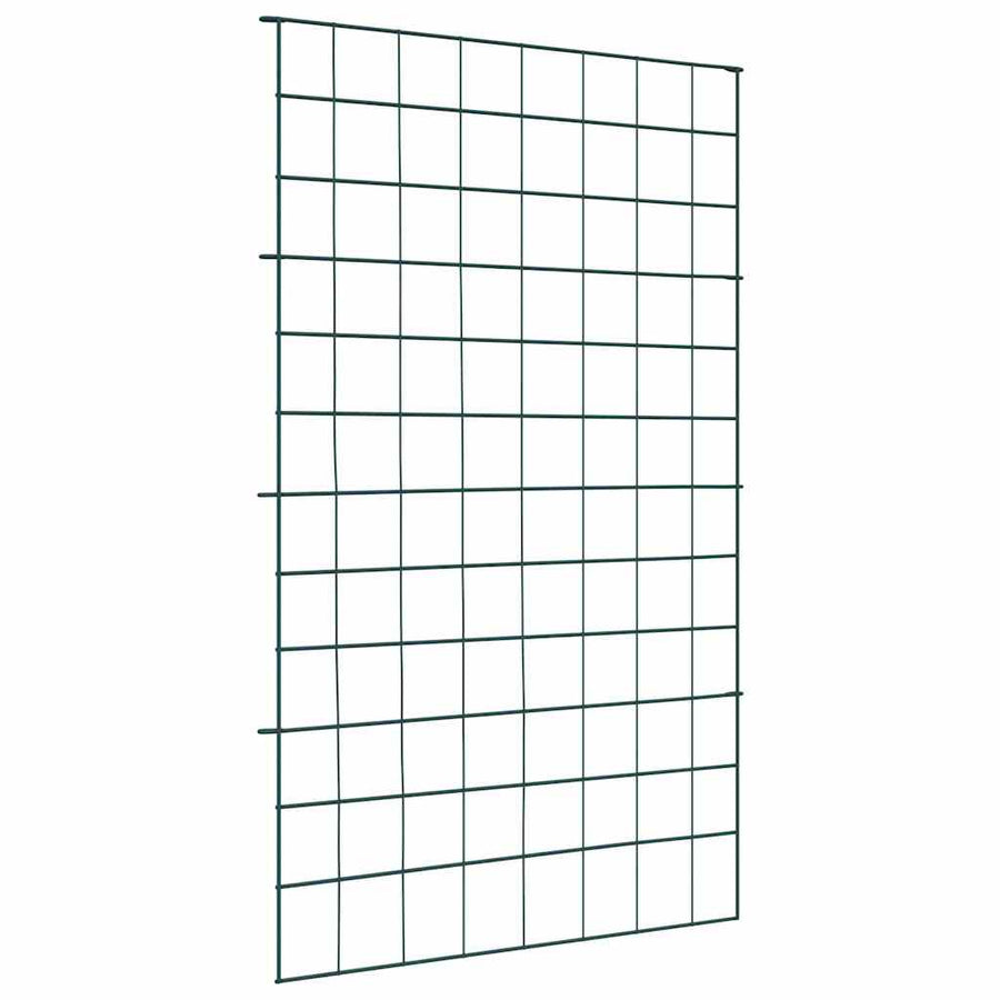 Vijverhekken Set 8 pcs Groen 50 x 80 cm Staal