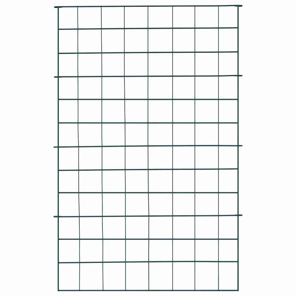 Vijverhekken Set 8 pcs Groen 50 x 80 cm Staal