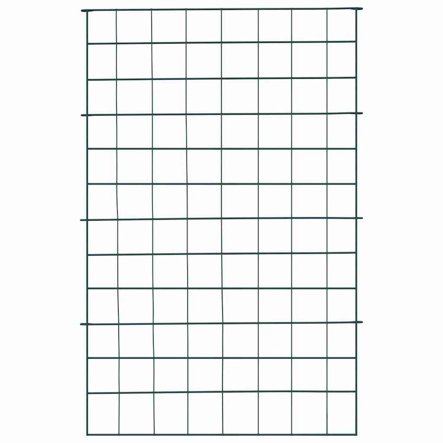 Vijverhekken Set 8 pcs Groen 50 x 80 cm Staal