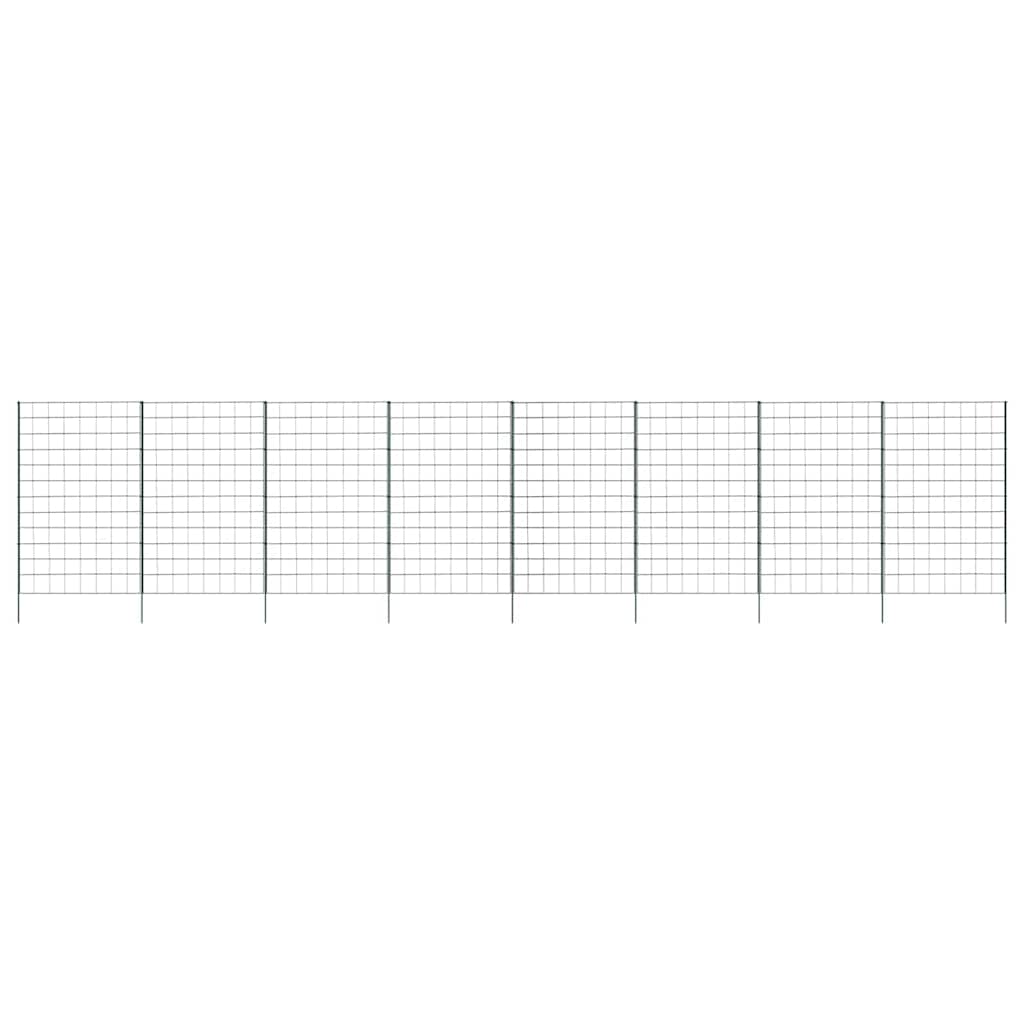 Vijverhekken Set 8 pcs Groen 50 x 80 cm Staal