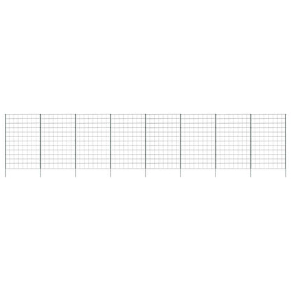 Vijverhekken Set 8 pcs Groen 50 x 80 cm Staal