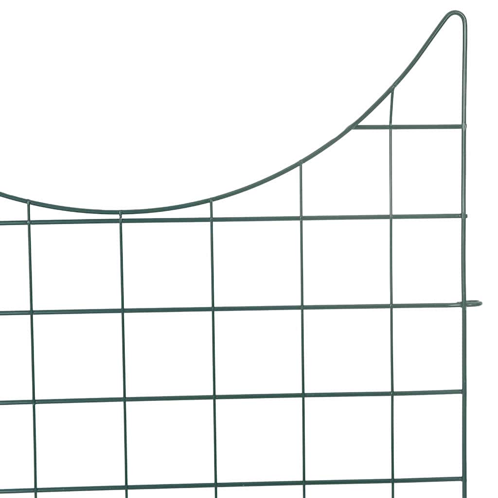 Vijverhekken Set 8 pcs Groen 50 x 80 cm Staal