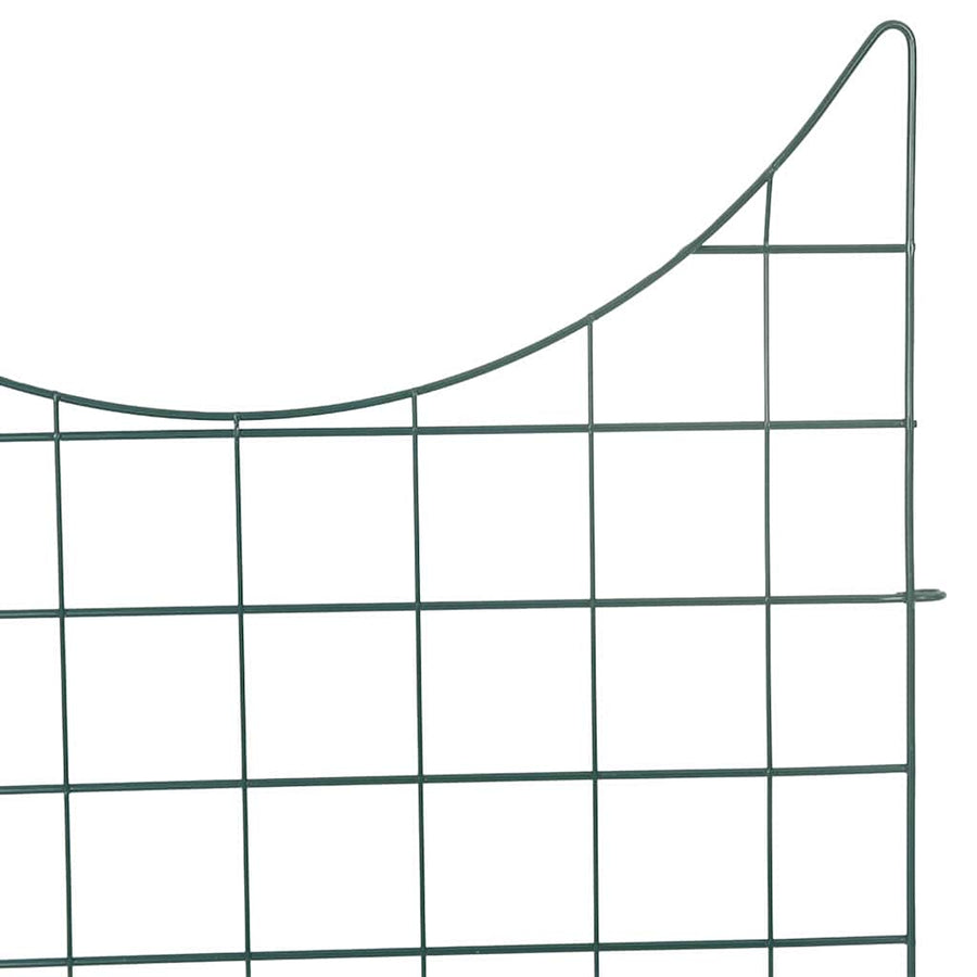 Vijverhekken Set 8 pcs Groen 50 x 80 cm Staal