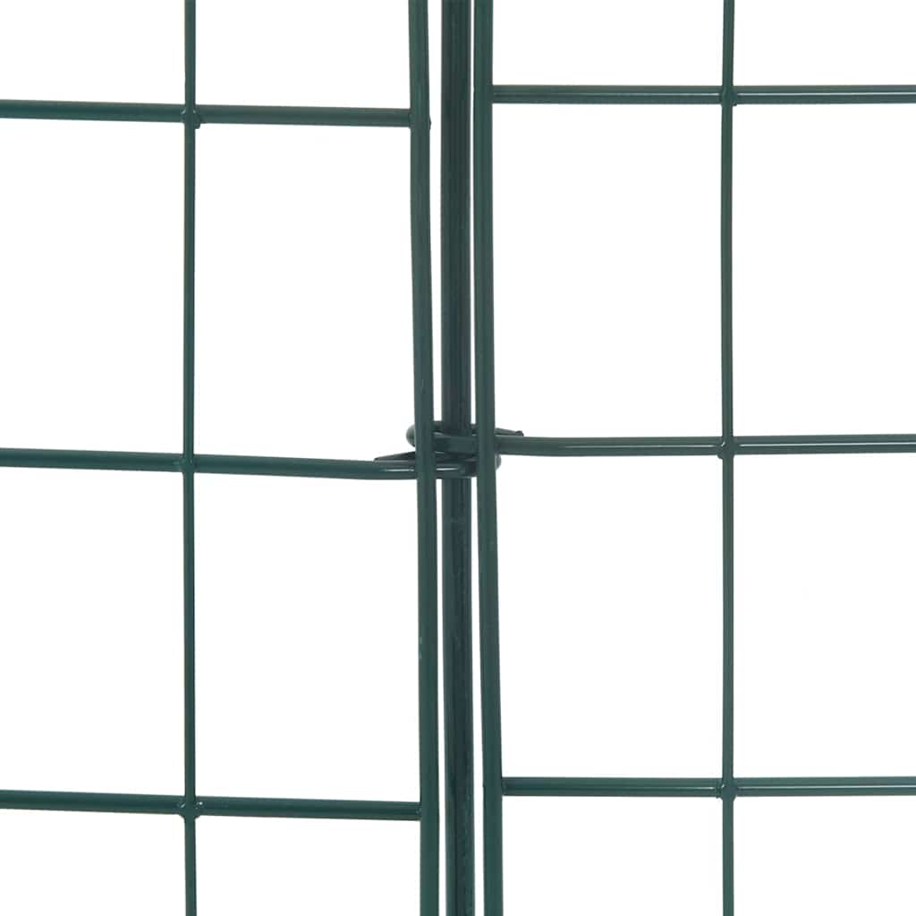 Vijverhekken Set 8 pcs Groen 50 x 80 cm Staal