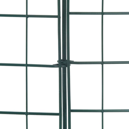 Vijverhekken Set 8 pcs Groen 50 x 80 cm Staal