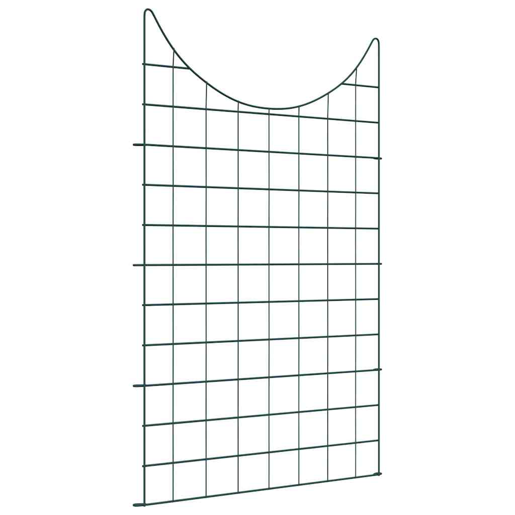 Vijverhekken Set 8 pcs Groen 50 x 80 cm Staal