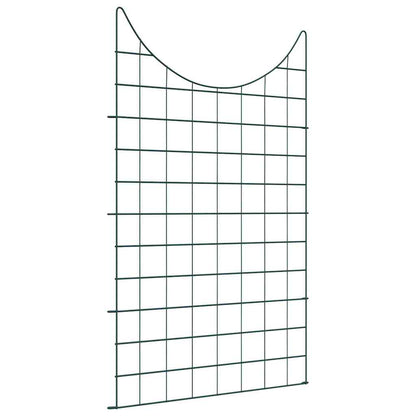 Vijverhekken Set 8 pcs Groen 50 x 80 cm Staal