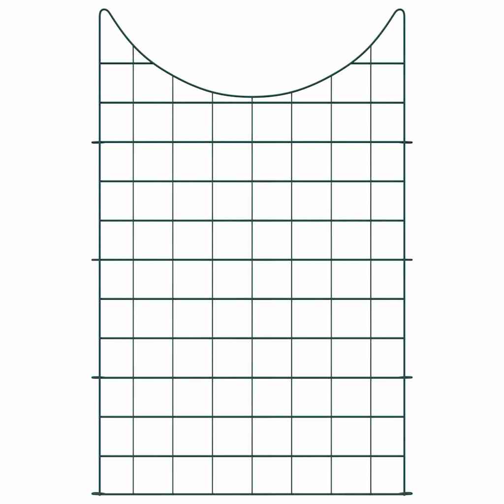 Vijverhekken Set 8 pcs Groen 50 x 80 cm Staal