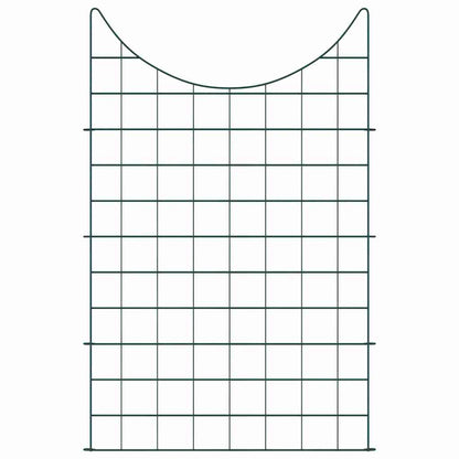 Vijverhekken Set 8 pcs Groen 50 x 80 cm Staal
