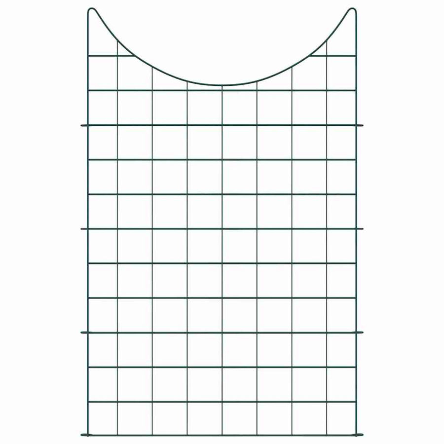 Vijverhekken Set 8 pcs Groen 50 x 80 cm Staal