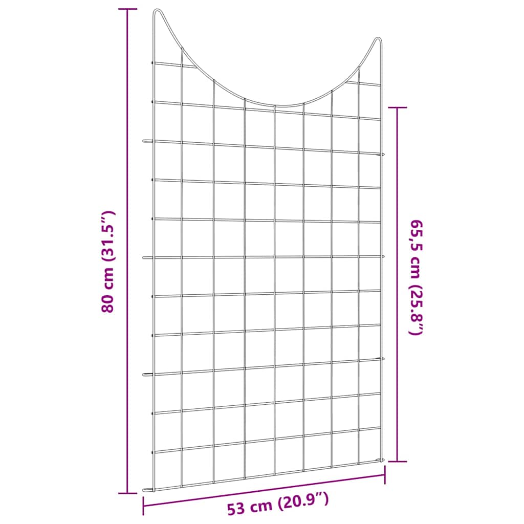 Vijverhekken Set 8 pcs Groen 50 x 80 cm Staal