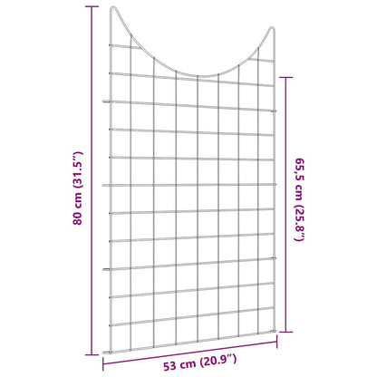 Vijverhekken Set 8 pcs Groen 50 x 80 cm Staal