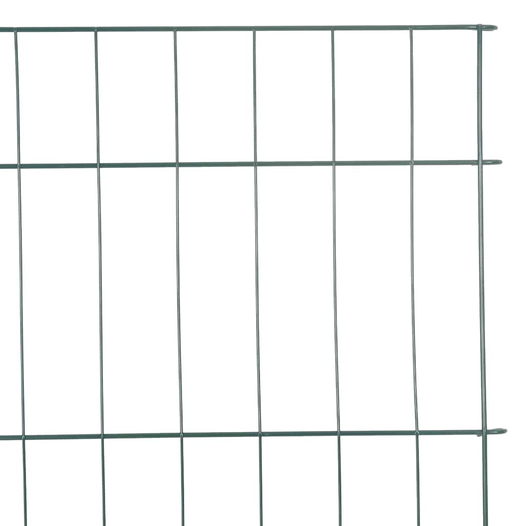 Vijverhekken Set 8 pcs Groen 50 x 80 cm Staal