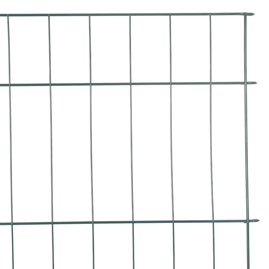Vijverhekken Set 8 pcs Groen 50 x 80 cm Staal