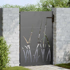 Tuinpoort 85x150 cm zwart met slot
