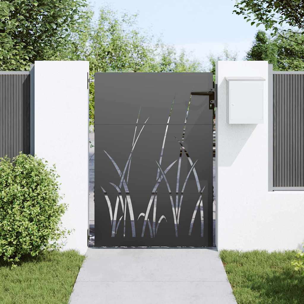 Tuinpoort met slot Zwart 85 x 150 cm Poedergecoat staal