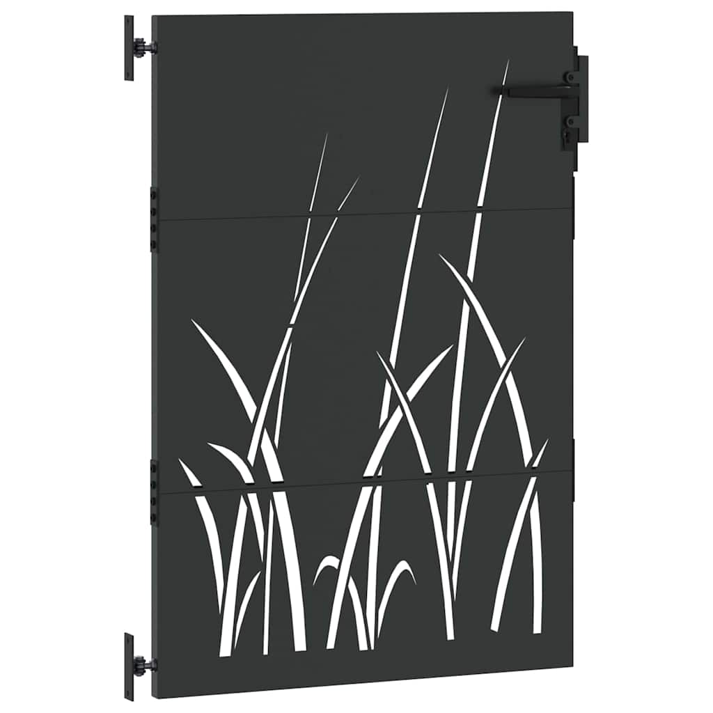 Tuinpoort met slot Zwart 85 x 150 cm Poedergecoat staal