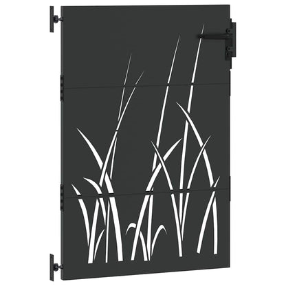 Tuinpoort met slot Zwart 85 x 150 cm Poedergecoat staal