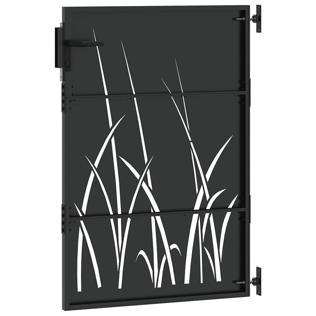 Tuinpoort met slot Zwart 85 x 150 cm Poedergecoat staal