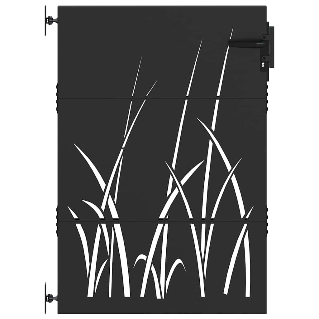 Tuinpoort met slot Zwart 85 x 150 cm Poedergecoat staal