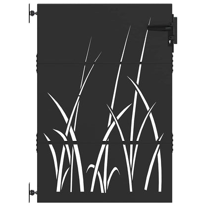 Tuinpoort met slot Zwart 85 x 150 cm Poedergecoat staal