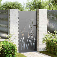 Tuinpoort Met Slot Zwart Poedergecoat Staal 85 x 175 cm
