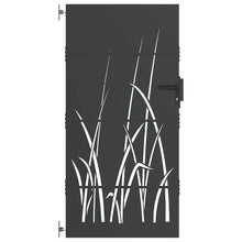 Tuinpoort Met Slot Zwart Poedergecoat Staal 85 x 175 cm