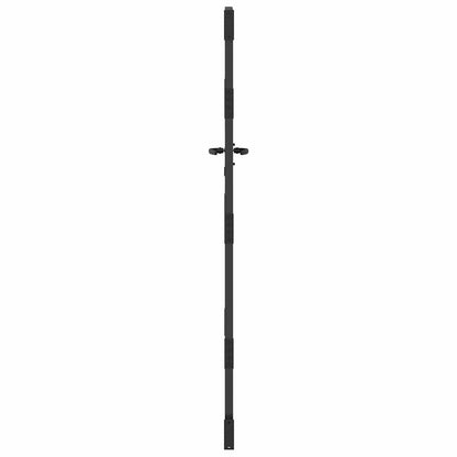 Tuinpoort Met Slot Zwart Poedergecoat Staal 85 x 175 cm